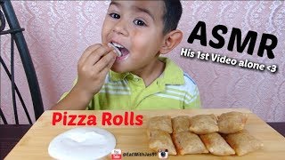 ASMR Pizza Rolls Messy Eating Whispering  EatWithJas91 [upl. by Mears]