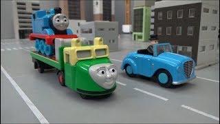 Thomas and Friends tow trucks are moving to tow the accident train toys play [upl. by Ahsiekal]