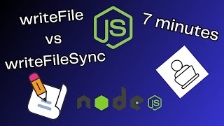 writeFile vs writeFileSync for Absolute Beginners  Node JS  7 minutes [upl. by Onavlis]