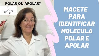 Macete para descobrir se a molécula é polar ou apolar [upl. by Aaberg]