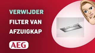 Hoe verwijder je het filter van een AEG DGE5861HM afzuigkap [upl. by Pfaff347]