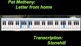 Pat Metheny  Letter from Home  Piano transcription [upl. by Holmes72]