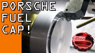 Machining a Custom Porsche Turbo Fuel Cap Widget104 [upl. by Ardnwahsal]