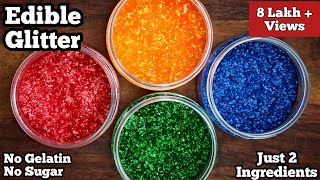 Homemade Edible Glitter Recipe  Just 2Ingredient [upl. by Davy887]