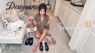 2024 Designer Wedge Sandals Review Hermes Eze 30 Dior Dway Chanel [upl. by Oicaroh]