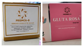 prismosB gluta rosa soap bar review glutathioneglutarosa [upl. by Aihsemat]