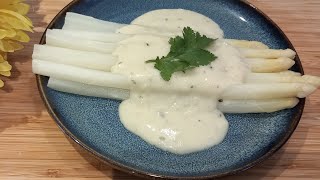 Witte asperges met saus Weißer Spargel mit Soße White asparagus with sauce [upl. by Sonia]