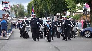 Flutes amp Drums Donaghadee  Derryloran Boyne Defenders Flute Band Parade 2024 [upl. by Alihet]