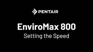 EnviroMax 800 Set Speed [upl. by Wildon]