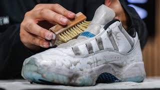 How To Clean Air Jordan 11 Legend Blue Lows With Reshoevn8r [upl. by Tuinenga319]