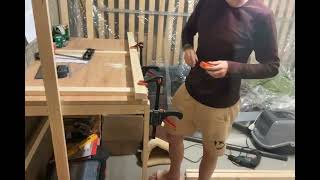 Back to sawing wood with my cat Juba slapstick frame preparation [upl. by Grindlay]