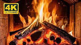 Fireplace at Night 4K 🔥 Cozy Fireplace 12 HOURS Fireplace video with Burning Logs amp Fire Sounds [upl. by Lemmie]