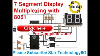 Microcontroller 8051 Project 14 Multiplexing using 7 Segment Display [upl. by Eskil]