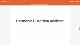 EMI HARMONIC DISTORTION ANALYZER [upl. by Llenaj]