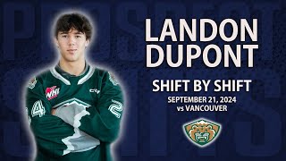 Landon DuPont vs Vancouver  Sep 21 2024  WHL Debut  2027 NHL Draft [upl. by Oiretule]