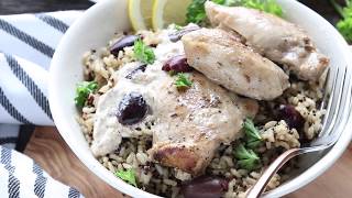 How To Make Greek Chicken Thighs [upl. by Yelrebmyk]