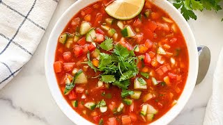 Mexican Gazpacho Soup Recipe [upl. by Victoria]