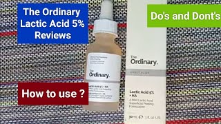 The Ordinary Lactic Acid 5 HA Review  Lactic acid how to use  My Experience with Ordinary acids [upl. by Narcissus]