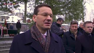 Premier RP Mateusz Morawiecki na Cmentarzu na Rossie Wilnoteka [upl. by Schertz544]