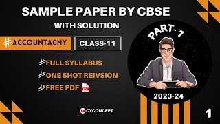 Accountancy Sample Paper With Solution Class 11 202324 [upl. by Attirehs]