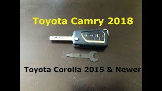 How to Replace Battery Remote Key Toyota Camry 2018 [upl. by Treble]