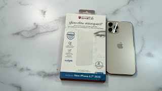 Zagg Invisible Shield Glass Elite VisionGuard for iPhone 12 Pro Max Review [upl. by Gwynne]