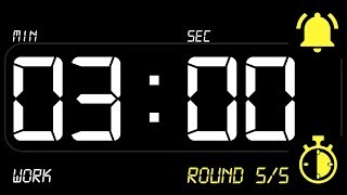 ⏰ INTERVAL 3x1 Timer 3 Minutes Work  1 Minute Rest BEEP 🔔  Countdown with Alarm [upl. by Esau]