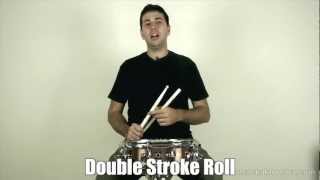 Double Stroke Roll Drum Rudiment On Snare amp Drum Kit [upl. by Kape]