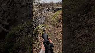 Raccoon hunting in Iowa got a little Wildabandonedbuilding wildlife outdoors publiclandhunting [upl. by Ah]