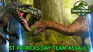 ISLA EVENT 🍀 ST PATRICK TEAM ASSAULT  Entire Playthrough  Jurassic World Alive [upl. by Salema25]