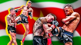 Regian Eersels DANGEROUS Surinamese Kickboxing Style 🇸🇷💥🥊 [upl. by Ahsikin]