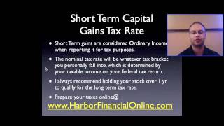 Short Term Capital Gains Tax Rate 2012 2013 [upl. by Notyard]