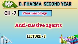 Anti tussive  CH7  L3  Pharmacology  DPharm second year [upl. by Adnahsar]