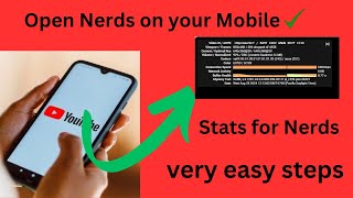 How to open  Stats for nerds  of youtube videos on mobile screen  stats for nerds [upl. by Aerda]