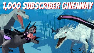 1000 Subscriber Giveaway MULTIPLE HYBRIDS  Dinosaur Simulator ENDED [upl. by Lavoie]