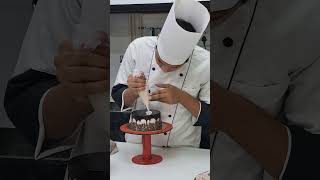 Making hazelnut chocolate cake cake bakery cakedecorating music halloween beats bakery [upl. by Boucher269]