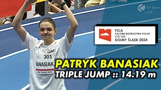 PATRYK BANASIAK złoty medal w trójskoku  U20 HMP 2024 triplejump [upl. by Odlonra]