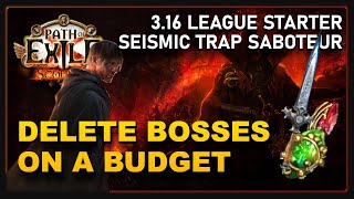 Path of Exile 316  Exsanguinate Seismic Trap Saboteur  League Starter Build [upl. by Abramo]