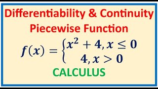 Differentiability at a point for a piecewise function AP Calculus [upl. by Forward]