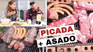 Una Parrilla Argentina Construcción Asado y Picada [upl. by Ai]