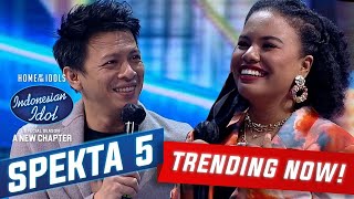 Duet Jemimah dan Ariel Noah Bawakan Lagu Separuh Aku  Spekta Show TOP 9  Indonesian Idol 2021 [upl. by Ennaoj468]