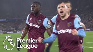 Kurt Zoumas header brings West Ham level against Tottenham  Premier League  NBC Sports [upl. by Auhsaj263]