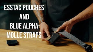 How to Install Esstac Pouches With Blue Alpha MOLLE Straps [upl. by Troy535]