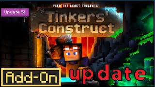 Minecraft Bedrock add on update Tinkers Construct update 5 [upl. by Gilbertson]