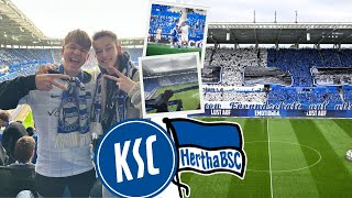 KSC VS HERTHA STADIONVLOG💙🤍  UNGLAUBLICHE STIMMUNG🔥 [upl. by Akeret]