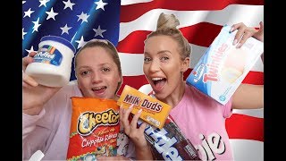 BRITISH TRYING AMERICAN CANDY CHALLENGE TASTE TEST [upl. by Eadwina830]