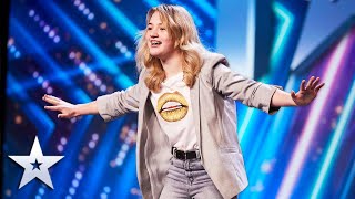 14yearold comedian Eva Abley doesnt let Cerebral Palsy get her down  BGTeaser  BGT 2022 [upl. by Alair108]