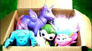 Box of Colorful Toys Learning Colors with Toys Box of Toys for Kids Cartoon Characters Cute Toys [upl. by Okiek]