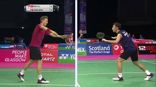 TOTAL BWF World Championships 2017  Badminton R16 M1MS  Ng Ka Long Angus vs Viktor Axelsen [upl. by Cyrano]