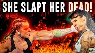 Woman top 10 SLAP fights KNOCKOUTS [upl. by Inwat]